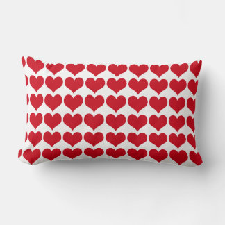 Red Hearts Lumbar Cushion