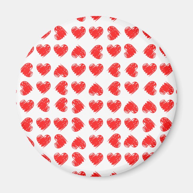 Red hearts magnet (Front)