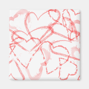 red hearts magnet