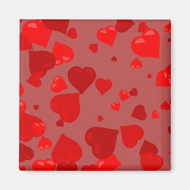 Red Hearts Magnet (Front)
