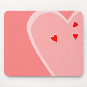 Red Hearts Mouse Pad