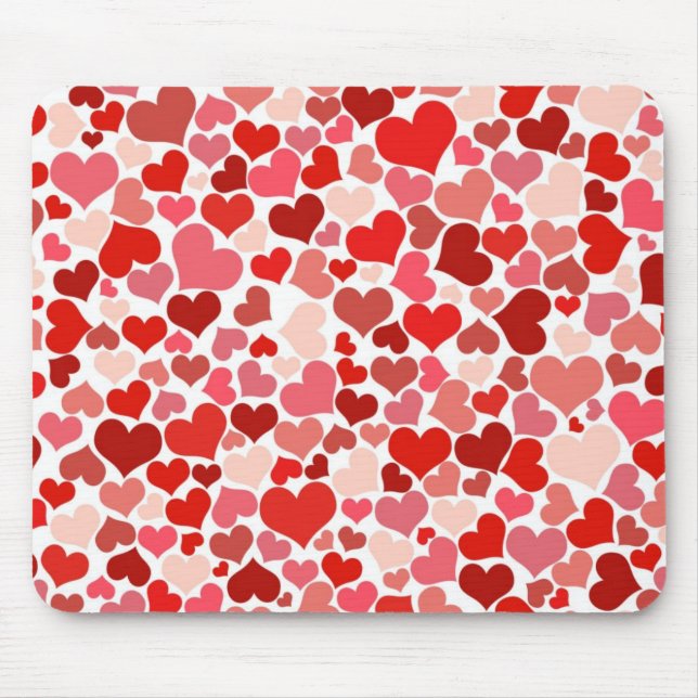 Red Hearts Mousepad (Front)