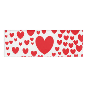 Red Hearts Name Tag