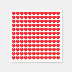 Red Hearts Napkin