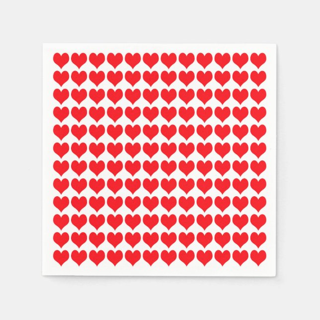 Red Hearts Napkin (Front)
