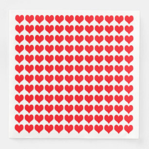 Red Hearts Napkin