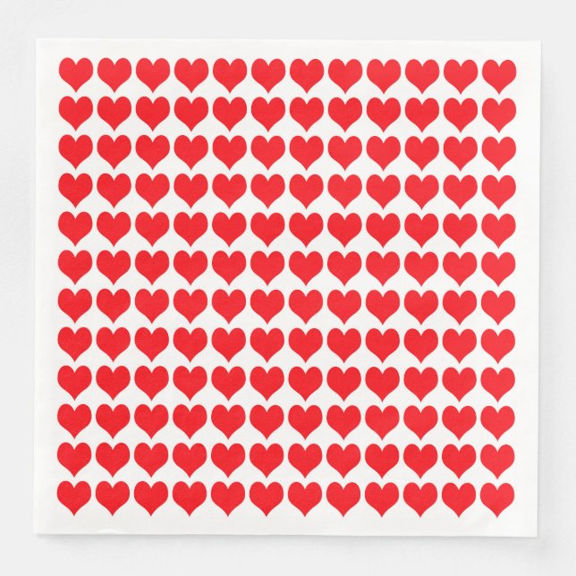 Red Hearts Napkin (Front)