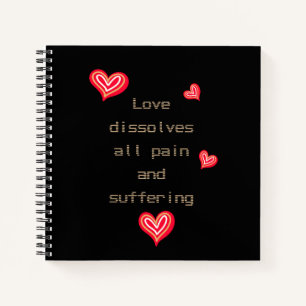 Red hearts notebook