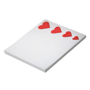 Red Hearts Notepad