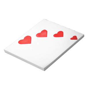 Red Hearts Notepad
