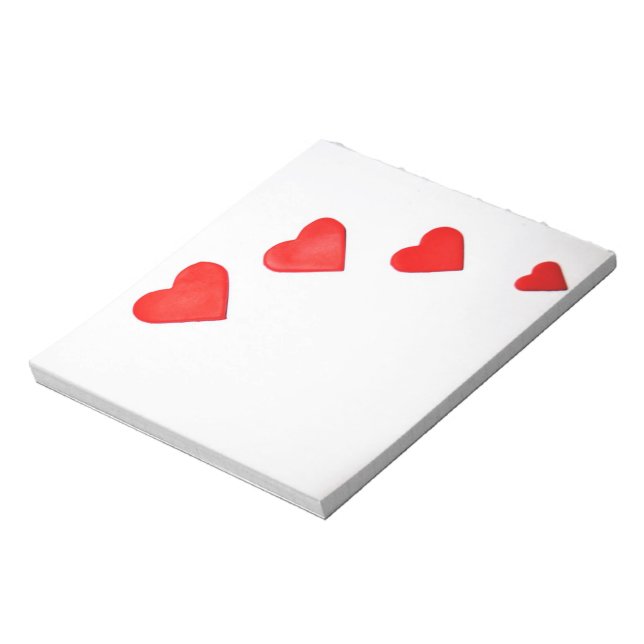 Red Hearts Notepad (Rotated)