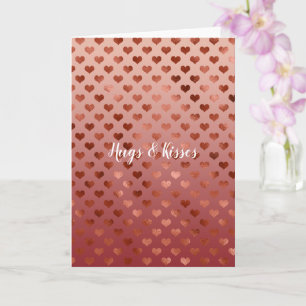 Red Hearts Ombre   Card