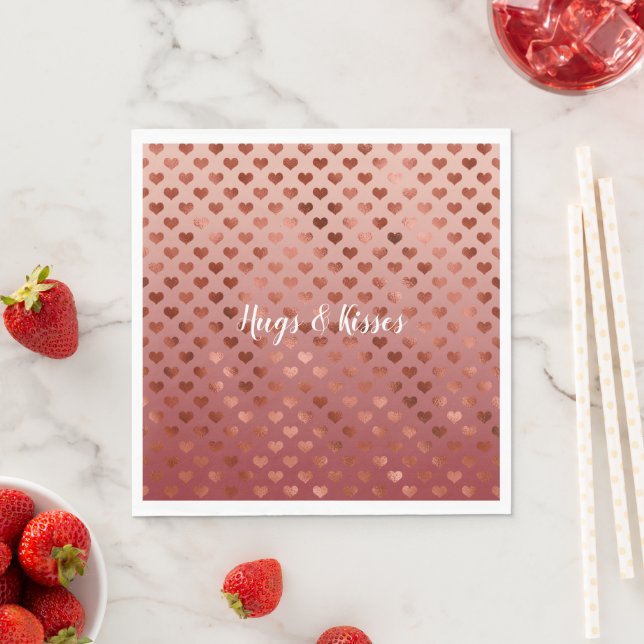 Red Hearts Ombre     Napkin (Insitu)