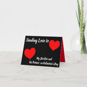 Red Hearts on Black Card