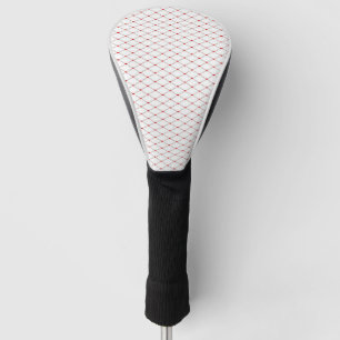 red hearts on white golf head cover