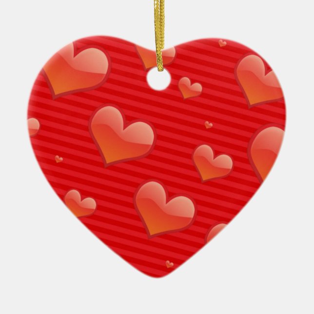 Red Hearts Ornament (Front)