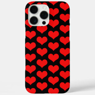 Red Hearts Patterns Cute Gift Valentine's Day 2025 iPhone 16 Pro Max Case