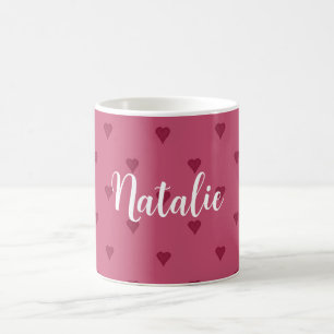 Red Hearts Personalised Coffee Mug