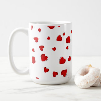 Red Hearts Personalised Coffee Mug