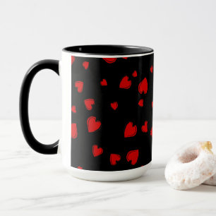 Red Hearts Personalised Mug