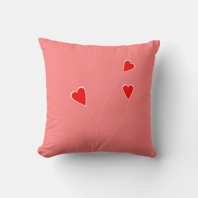 Red Hearts Pillow (Front)