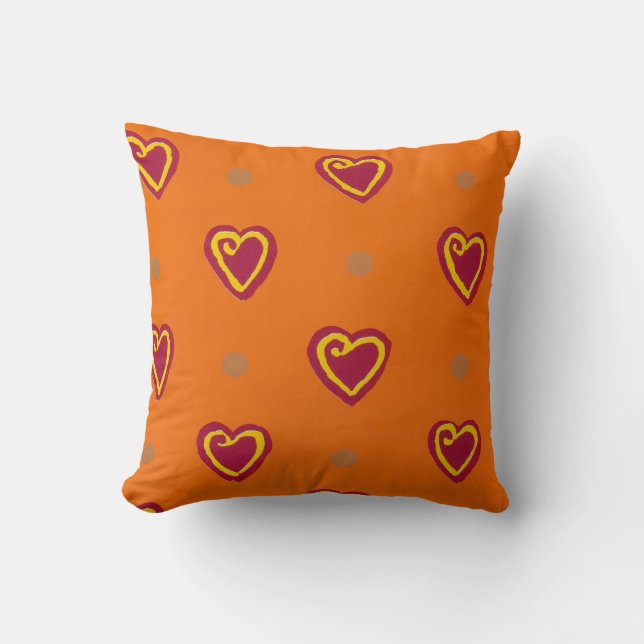 Red Hearts - Pillow (Front)