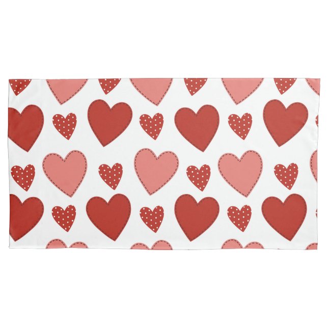 Red Hearts Pillowcase (Front)