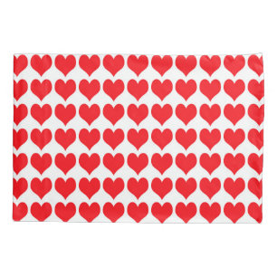 Red Hearts Pillowcase