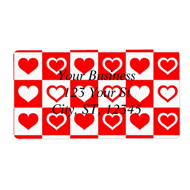 Red Hearts Plaid Pattern Thunder_Cove (Front)