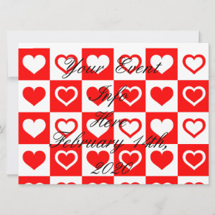 Red Hearts Plaid Pattern Thunder_Cove
