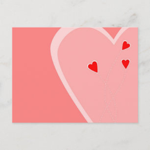 Red Hearts Postcard