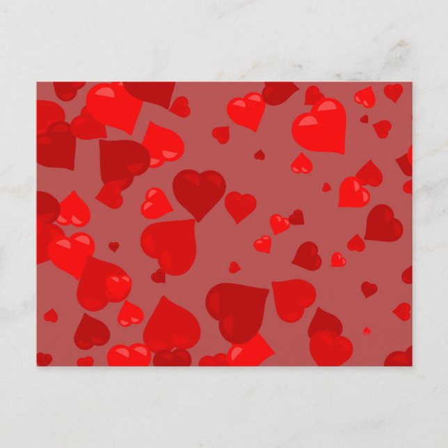 Red Hearts Postcard (Front)