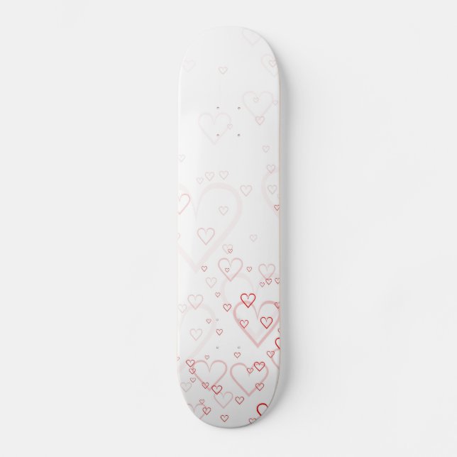 Red hearts skateboard (Front)