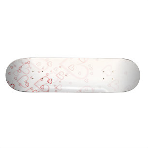 Red hearts skateboard