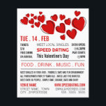 Red Hearts, Speed Dating Event Advertising Flyer<br><div class="desc">Red Hearts,  Speed Dating Event Advertising Flyer by The Business Card Store.</div>