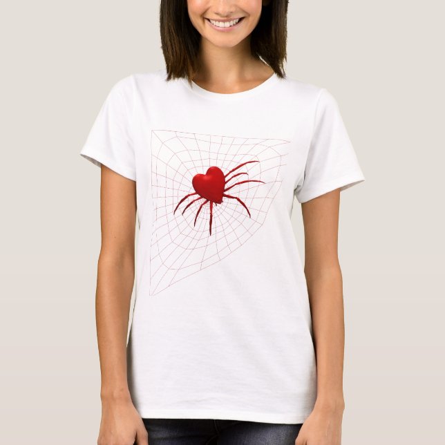 Red Hearts Spider T-Shirt (Front)