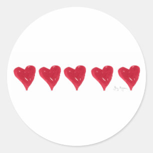 Red Hearts Sticker
