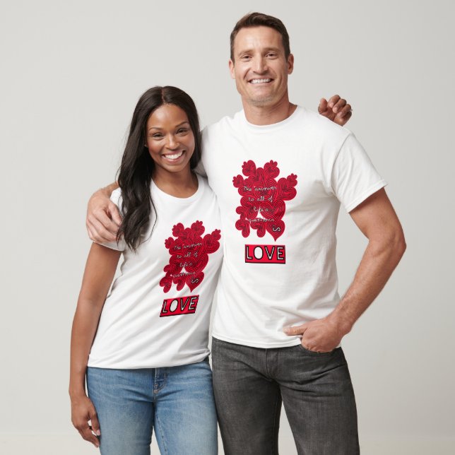 Red hearts T-Shirt (Unisex)