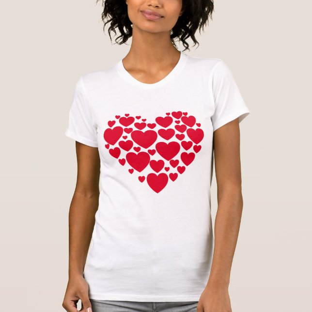 Red hearts T-Shirt (Front)