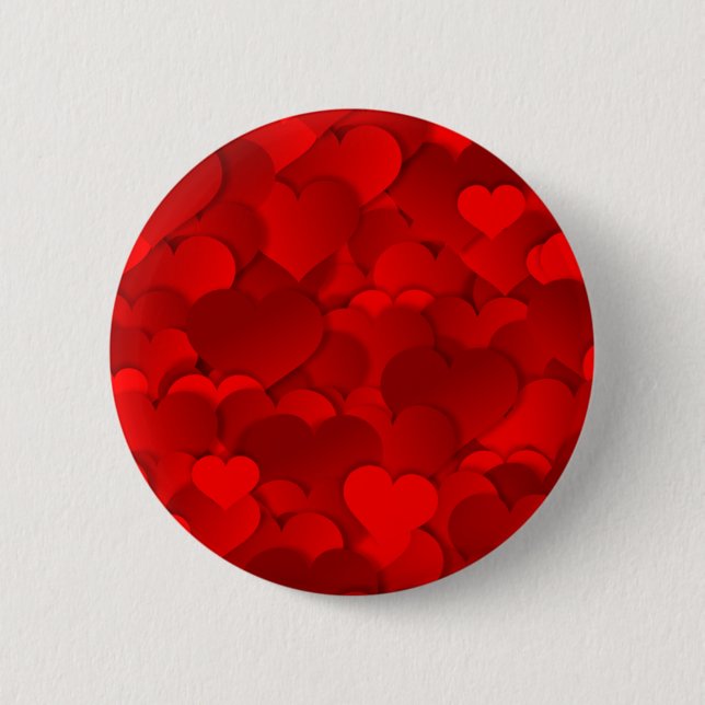 Red Hearts Texture 6 Cm Round Badge (Front)