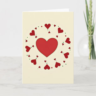 Red Hearts Valentine Card