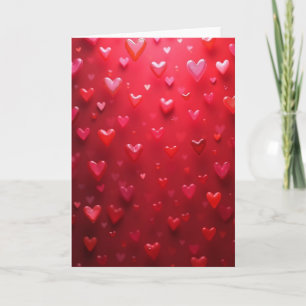 Red Hearts Valentines Card
