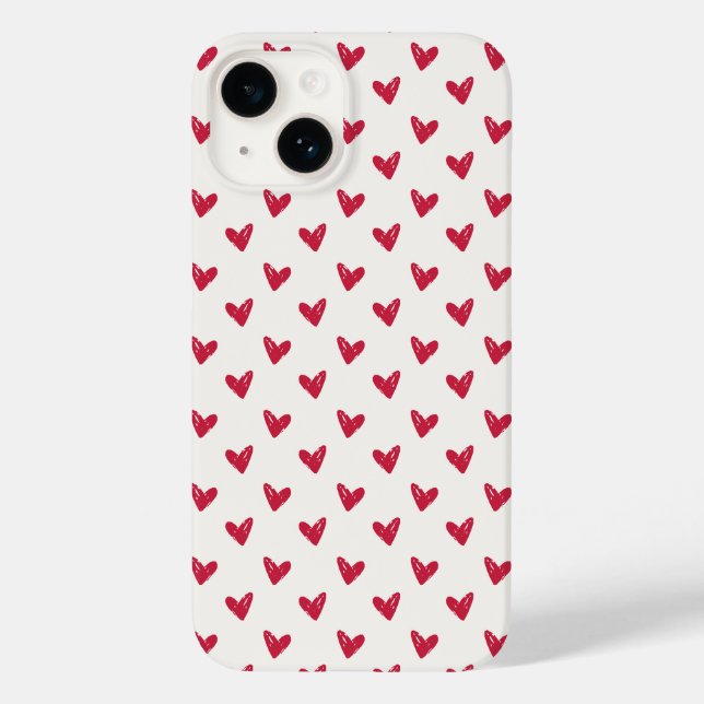 Red hearts, Valentine's day iPhone / iPad case (Back)
