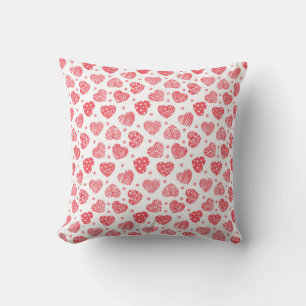 Red Hearts Valentines Day Love Cushion