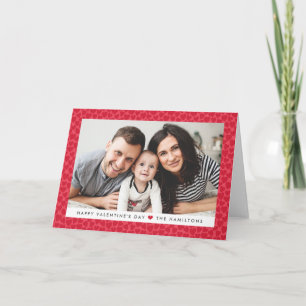 Red Hearts   Valentine's Day Photo Holiday Card