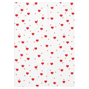 Red hearts Valentin's pattern Tablecloth