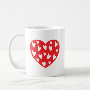 Red Hearts With Little Hearts Coffee Mug