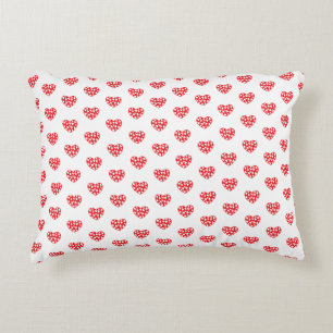 Red Hearts With Little Hearts Decorative Cushion