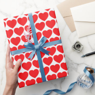 Red Hearts  Wrapping Paper