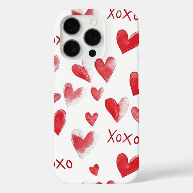 Red Hearts XOXO Love Case-Mate iPhone Case (Back)